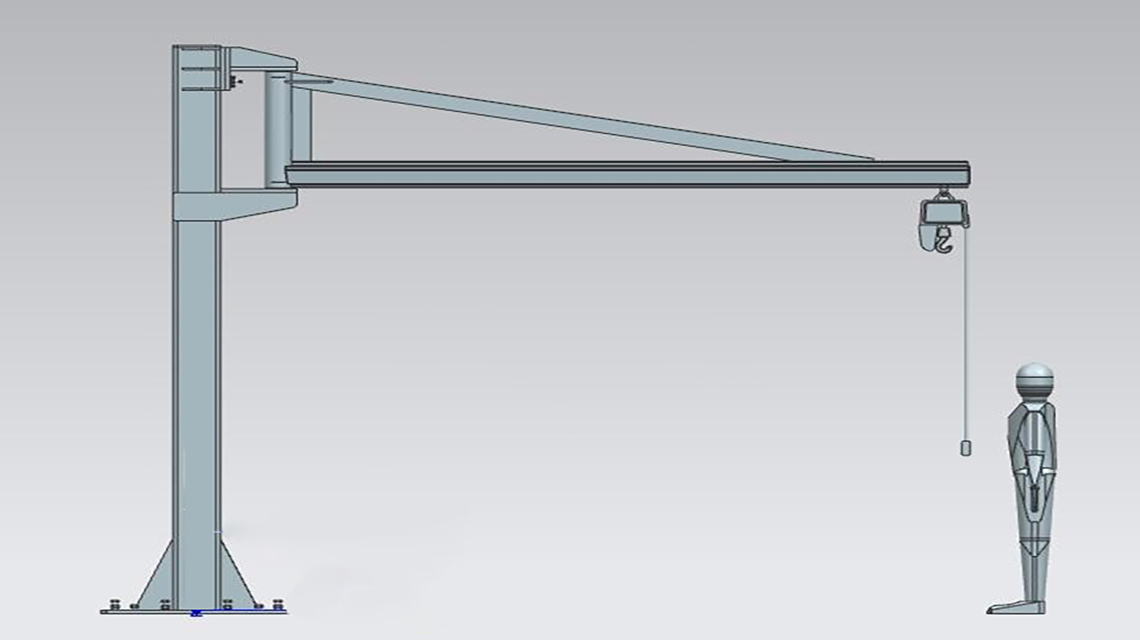 360度2噸自立式懸臂吊操作方式